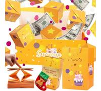Surprise Gifts Box Explosion for Money, 2025 Nueva Explosión de Cajas de Regalo Sorpresa, Caja Pop Up Surprise Box para Navidad, Cumpleaños, Aniversarios, Día de San Valentín (Amarillo-25 Caja