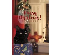 Surprised Black Cat In A Christmas Box Notebook: Journal for Cat Lovers with Elegant Cream Paper, Wide Lines, 80 Numbered Pages