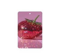 Surreal - Ambientadores para coche, diseño de bola de discoteca, color rojo fresa, 4 unidades, tarjetas perfumadas para colgar en tabletas de aromaterapia