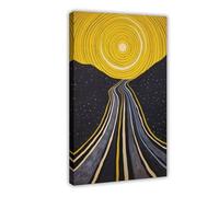 Surreal Cosmic Road Póster en lienzo para decoración de dormitorio, oficina, habitación, regalo, 20 x 30 cm