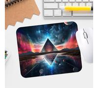 Surreal Dark Side of The Moon Prism - Alfombrilla de mouse para juegos con textura premium, impermeable, lavable, duradera, antideslizante, con borde cosido