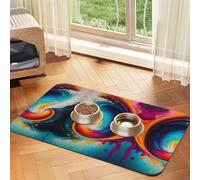 Surreal Enigma - Alfombrilla de piel absorbente antideslizante para mascotas, 30 x 45 cm, de secado rápido, impermeable, lavable
