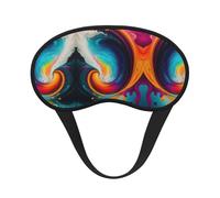 Surreal Enigma - Cómoda máscara de dormir con borde negro satinado para bloquear la luz y dormir reparador