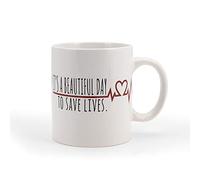 Surreal Entertainment Grey'S Anatomy Derek Coffee Mug | It's A Beautiful Day To Save Lives | 16 Ounces