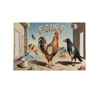 Surreal Rooster Raven F-caw-f - Rompecabezas único desafiante de 500 piezas