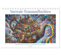 Surreale Traumzufluchten (Tischkalender 2027 DIN A5 quer), CALVENDO Monatskalender: Das Labyrinth der Träume - Fantastische Wimmelbilder