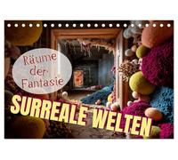 Surreale Welten. Räume der Fantasie (Tischkalender 2026 DIN A5 quer), CALVENDO Monatskalender: Lassen Sie sich bezaubern von surrealen KI-Raumwelten, die Türen zu neuen Dimensionen öffnen.