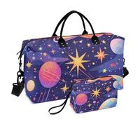 Surrealism - Bolsa de viaje colorida con diseño de planeta cósmico, bolsa de viaje y equipaje, bolsa de gimnasio con correa ajustable para viajes, impermeable, surrealismo, colorido planeta cósmico,