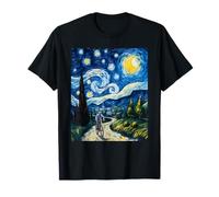 Surrealismo Estética Noche Estrellada Ciclismo Biker Camiseta