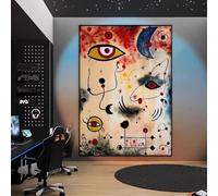 Surrealismo moderno de Joan Miró, lienzo, póster retro e impresión, arte de pared para sala de estar, decoración moderna del hogar (70 x 100 cm/sin marco)