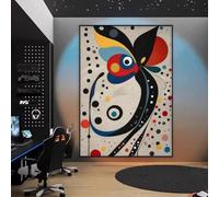 Surrealismo moderno de Joan Miró, lienzo, póster retro e impresión, arte de pared para sala de estar, decoración moderna del hogar (50 x 70 cm/sin marco)