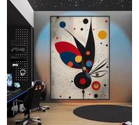 Surrealismo moderno de Joan Miró, lienzo, póster retro e impresión, arte de pared para sala de estar, decoración moderna del hogar (60 x 80 cm/sin marco)