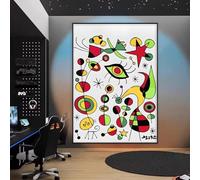 Surrealismo moderno de Joan Miró, lienzo, póster retro e impresión, arte de pared para sala de estar, decoración moderna del hogar (70 x 100 cm/sin marco)