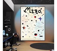 Surrealismo moderno de Joan Miró, lienzo, póster retro e impresión, arte de pared para sala de estar, decoración moderna del hogar (50 x 70 cm/sin marco)
