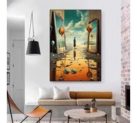 Surrealismo, obras de arte famosas de Salvador Dalí, carteles e impresiones, lienzo, pintura, arte de pared, imágenes para decoración de sala de estar (30 x 40 cm (12 x 16 pulgadas)/sin marco)