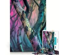 Surrealismo Un Bosque Donde Cada árbol Tiene su Arte Rompecabezas de 1000 Piezas para Adolescentes Mejora la Memoria Diversión Relajante Bordes precisos Regalo Original 38x52cm
