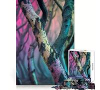 Surrealismo Un Bosque Donde Cada árbol Tiene su Arte Rompecabezas de 1000 Piezas para Adolescentes Mejora la Memoria Diversión Relajante Bordes precisos Regalo Original 38x52cm