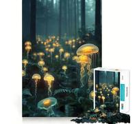 Surrealismo Un póster de un Bosque Rompecabezas de Arte para Adultos 1000 Piezas Juguete desafío para el Cerebro Mente Tranquila Colección de Arte de Corte Claro Pieza 38x52cm