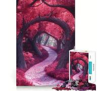 Surrealismo Un Sendero en el Bosque con árboles Arte de la Naturaleza Rompecabezas de 1000 Piezas para Adultos Juguete Mental Rompecabezas Diversión Relajante Corte Premium Regalo de cumpleaños