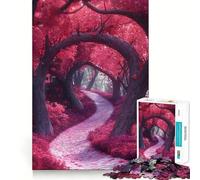 Surrealismo Un Sendero en el Bosque con árboles Rompecabezas de Arte Natural para Adultos 1000 Piezas Mejora la Memoria Diversión Relajante Corte de Primera Calidad Regalo Original 50x75cm