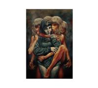 Surrealista - Lienzo decorativo con diseño de mujer esquizofrenia al óleo, decoración de dormitorio, paisaje, oficina, habitación, regalo, 30 x 45 cm