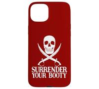 Surrender Booty Divertido Barco Pirata Crucero Capitán Equipo Pirata Carcasa para iPhone 15 Plus