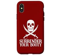 Surrender Booty Divertido Barco Pirata Crucero Capitán Equipo Pirata Carcasa para iPhone X/XS