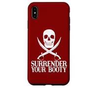 Surrender Booty Divertido Barco Pirata Crucero Capitán Equipo Pirata Carcasa para iPhone XS MAX