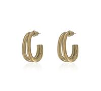 Surrounded Forest Pendientes de cobre vintage de doble aro para mujer, aretes de aro de bronce hipoalergénicos