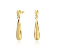 Surrounded Forest Pendientes de lágrima, aretes colgantes de oro para mujer, aretes colgantes de lujo a la moda, Oro amarillo, Sin piedra preciosa