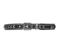 Surrycee Cinturón con tachuelas para hombres y mujeres Cinturón con remaches de punk rock de metal Cinturón gótico con tachuelas de moda para jeans, 3,7 CM,Negro,100cm/waist:32"~34"