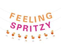 Sursurprise Pancarta de sensación Spritzy, pancarta Aperol Spritz para cóctel naranja cítrico, despedida de soltera, decoración de despedida de soltera, suministros de boda