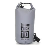 Surtep Ocean Dry Bag Bolsa impermeable ideal para lanchas a motor, veleros, motos acuáticas, rafting, kayaks, canoas, paddleboards, camping, pesca 2/3/5/10/15/20/25/30L, gris, 10 L, DryBag
