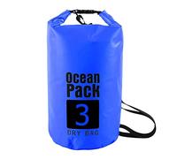 Surtep Ocean Dry Bag Bolsa impermeable ideal para lanchas a motor, veleros, motos acuáticas, rafting, kayaks, canoas, paddleboards, camping, pesca 2/3/5/10/15/20/25/30L, azul oscuro, 3 L, DryBag