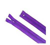 Surtido de 10 cremalleras de nailon en espiral, tamaño 3, 10-60 cm, para proyectos de sastrería y costura artesanal.,Morado oscuro,10 centímetros
