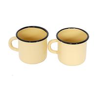 Surtido de 2 Tazas de Metal esmaltado - 400 ml - Amarillas