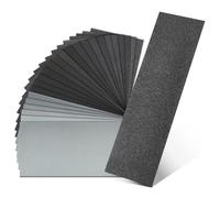 Surtido de 24 piezas de papel de lija de grano 12 hojas de papel de lija húmedo y seco, kit de papel de lija de grano fino de 120 a 3000 papeles de lija y papel de lija grueso para metal, muebles de