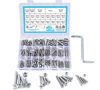 Surtido de 320 tornillos de cabeza avellanada y tuercas, M3, M4, M5, M6, tornillos de acero inoxidable, tornillos de madera, tuercas y herramientas de reparación