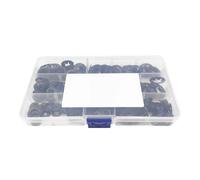 Surtido de 340 arandelas dentadas internas, sujetadores clip, bloqueo rápido