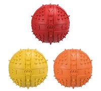 Surtido de 4 de goma suave Flexible Bola Perro Juguetes - tamaño mediano 9 cm - con sonido.