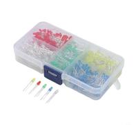 Surtido de 500 diodos LED de 3 mm y 5 mm, en 5 colores, azul, verde, amarillo, para Arduino, para Raspberry Pi, proyectos electrónicos DIY con caja de almacenamiento (3 mm)