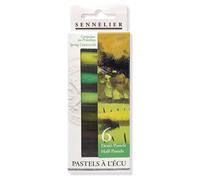 Sennelier Surtido de 6 semipasteles extra finos colores análogos (paisaje primaveral)