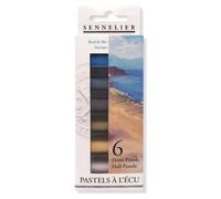 Sennelier Surtido de 6 semipasteles extra finos colores análogos (playa)
