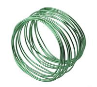 Surtido de alambre para manualidades bonsái para practicar la secuenciación de cableado, tiempo de eliminación y minimización de cicatrices en entrenamiento de madera viva (1 pieza verde oscuro)