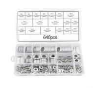 Surtido de anillos de sellado métricos de aluminio M6 a para uso de drenaje de aceite en varias industrias con práctica caja de almacenamiento de compartimentos