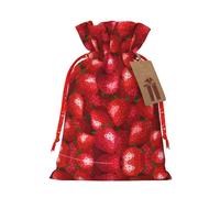Surtido de bolsas de Ltems con estampado de fresas rojas para cumpleaños, aniversarios, fiestas, bolsas reutilizables