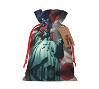 Surtido de bolsas de Ltems con estampado de la bandera de la Estatua de la Libertad para cumpleaños, aniversarios, fiestas, bolsas reutilizables