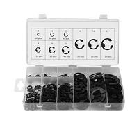 Surtido de clips metálicos E de 300 Uds., anillos de retención E resistentes de 3Mm a 22Mm con caja de almacenamiento para tareas de seguridad de reparación de ejes