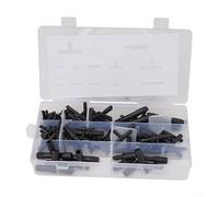 Surtido de conectores de vacío de nailon, 113 piezas para líneas de tubos automotrices, conectores en T de vacío en caja de plástico con etiqueta de tamaño para una identificación rápida
