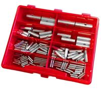 Surtido de Conectores Electricos de Choque no Aislados, 0,25-50 mm², 106 Piezas, Calidad Industrial